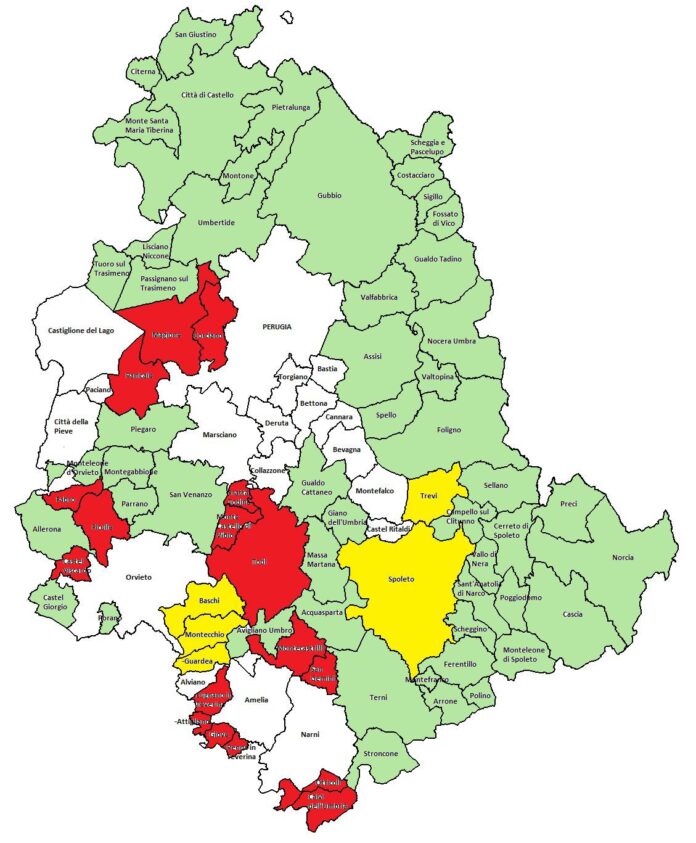 Legenda Mappa - Gialli, entrano - Rossi, escono - Verdi, confermati