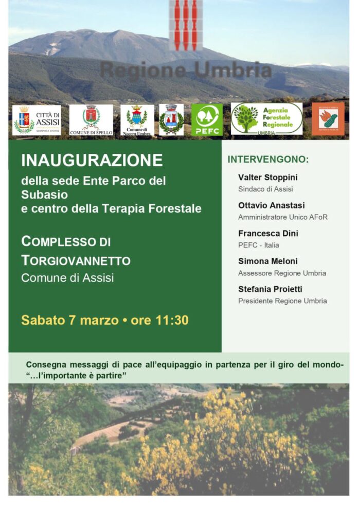 inaugurazione ente parco subasio