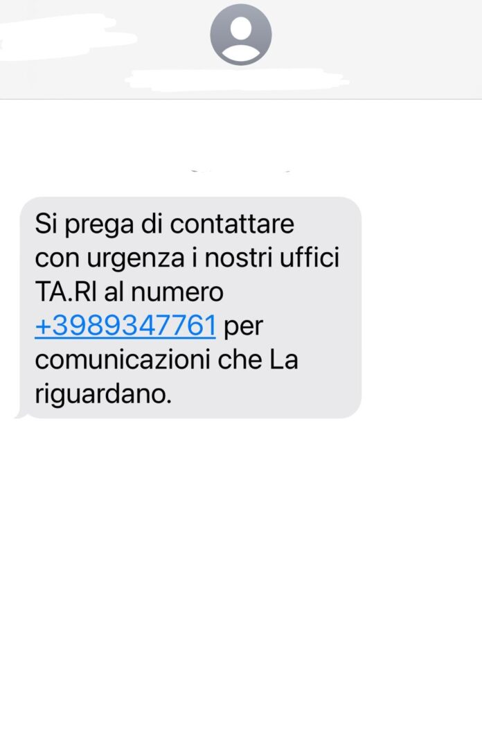 esempio messaggio truffa