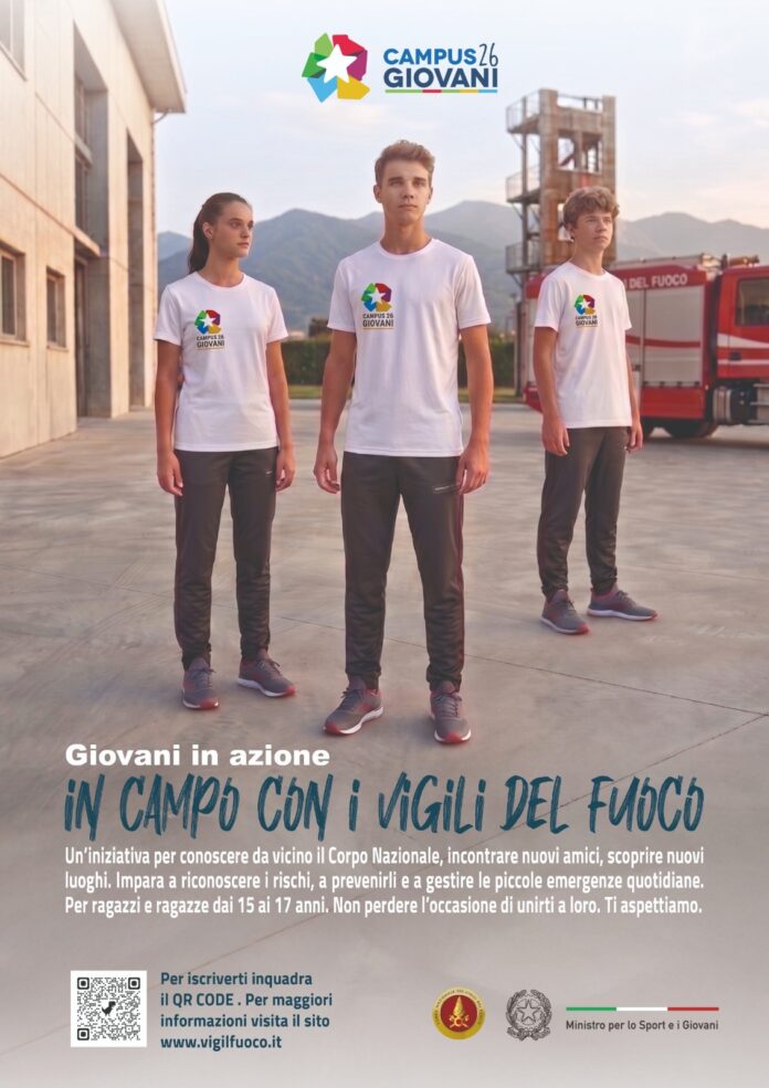 in campo con i vigili del fuoco