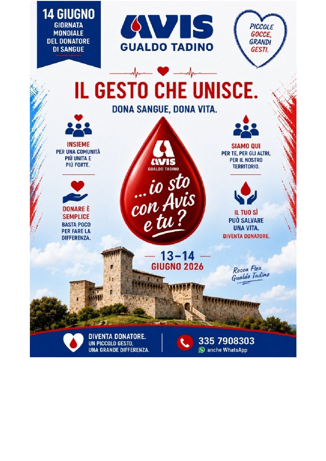 Nuova iniziative della sezione di Gualdo Tadino “io sto con avis e tu?”
