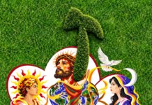 Ad Assisi gli Infioratori di Spello interpretano con i fiori un Cantico di Pace nel segno del Tau