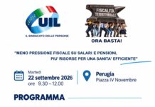 “Meno pressione fiscale, più risorse per sanità”, parte dall’Umbria la campagna nazionale della Uil
